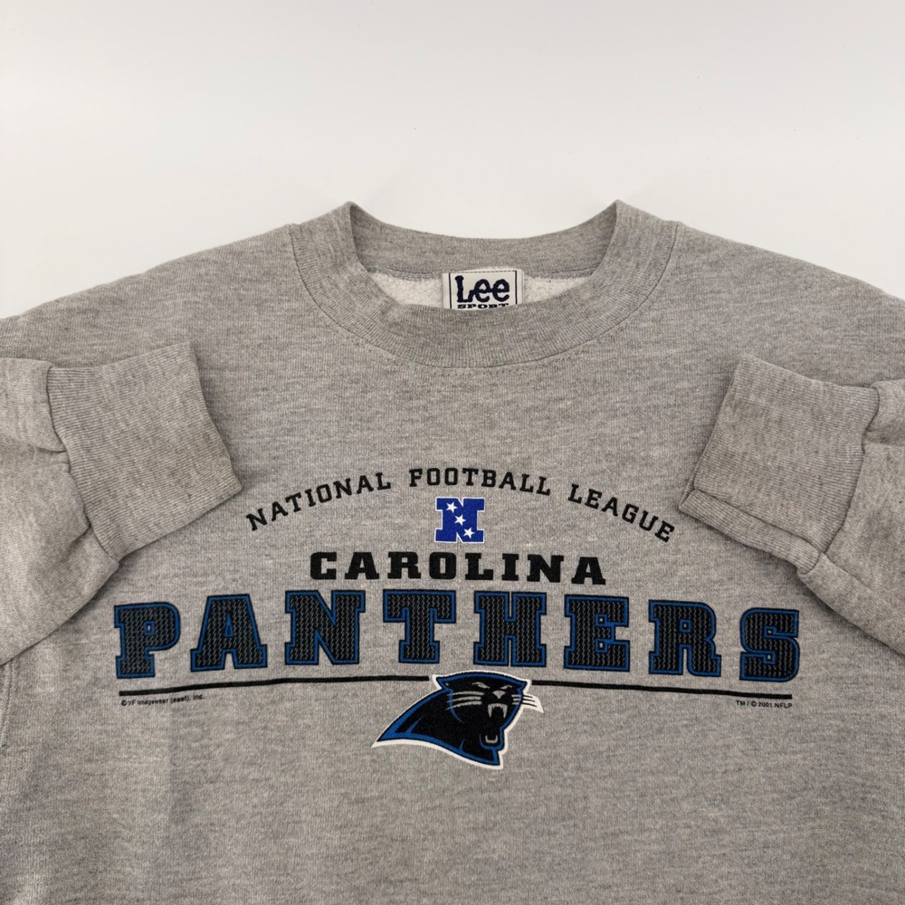 Lee Sport Carolina Panthers NFL Sweatshirt Kids Youth Large L 14-16 Gray 2001